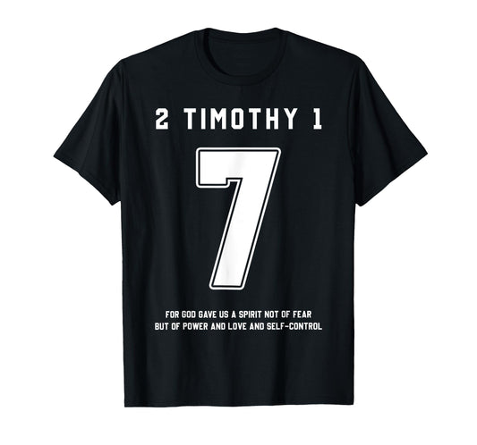 2 Timothy 1:7 Bible Verse Team Sports Jersey Christian T-Shirt