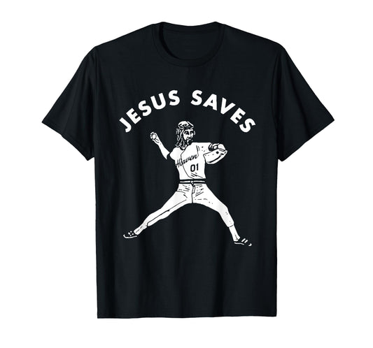 Jesus Saves Shirt Religious Christian Faith Baseball T-Shirt
