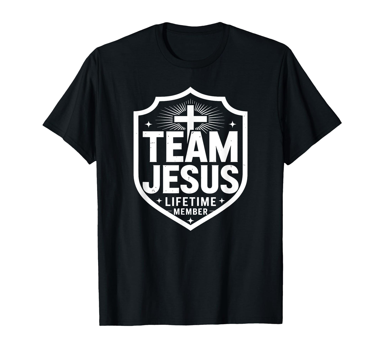 Member of Team Jesus Bible Coat of Arms Cross Christian T-Shirt