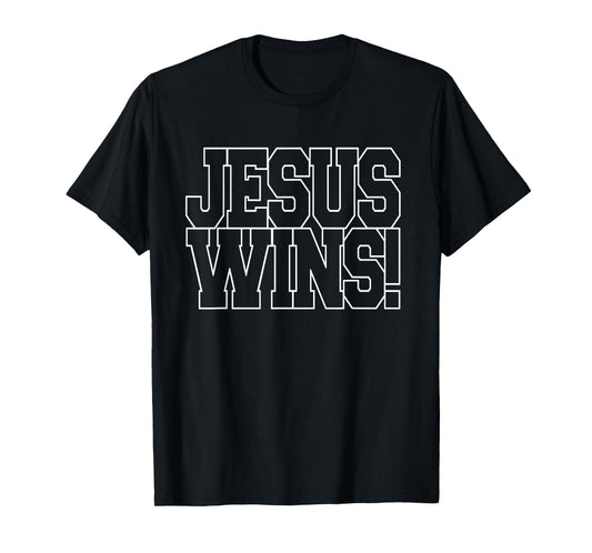 JESUS WINS CHRISTIAN ATHLETE SPORTS LOVE JESUS MOTIVATION T-Shirt
