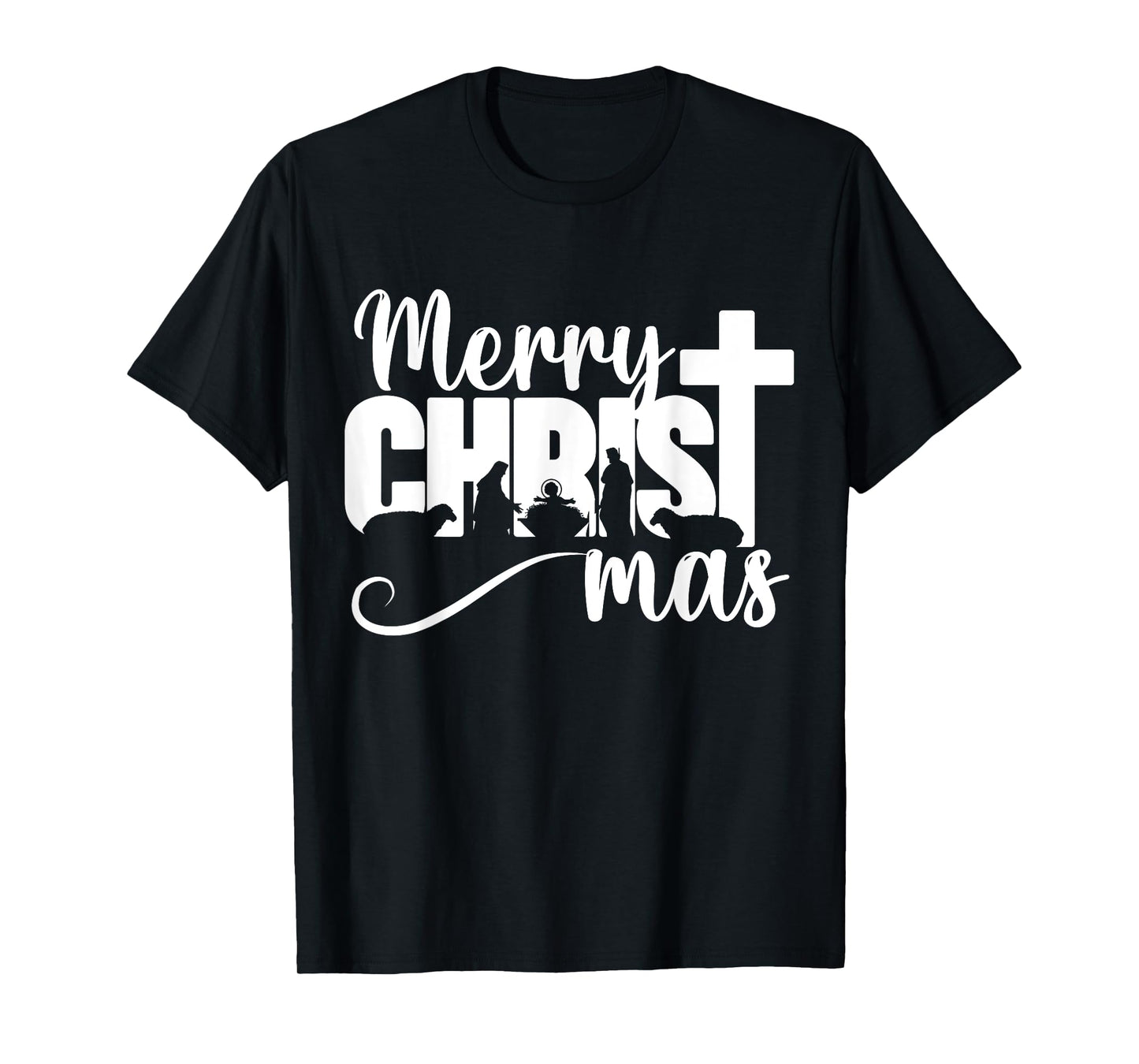 Merry Christ Mas Christian Christmas Jesus Christmas Family T-Shirt