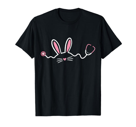 Bunny stethoscope for nurse and doctor in hospital easter T-Shirt