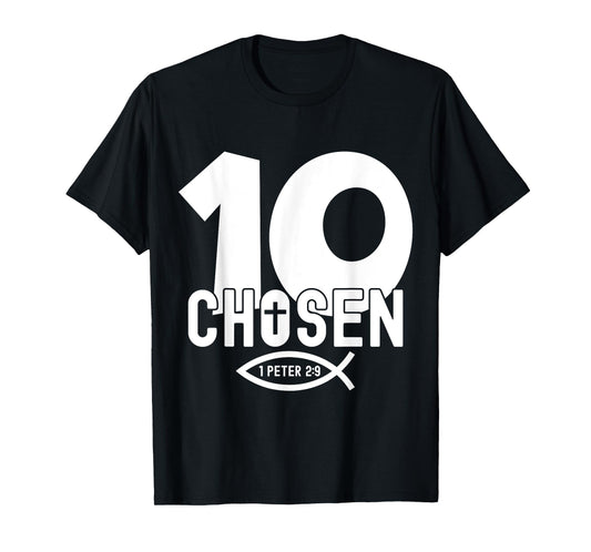 Religious Chosen 10 Years Jesus 10TH Birthday T-Shirt