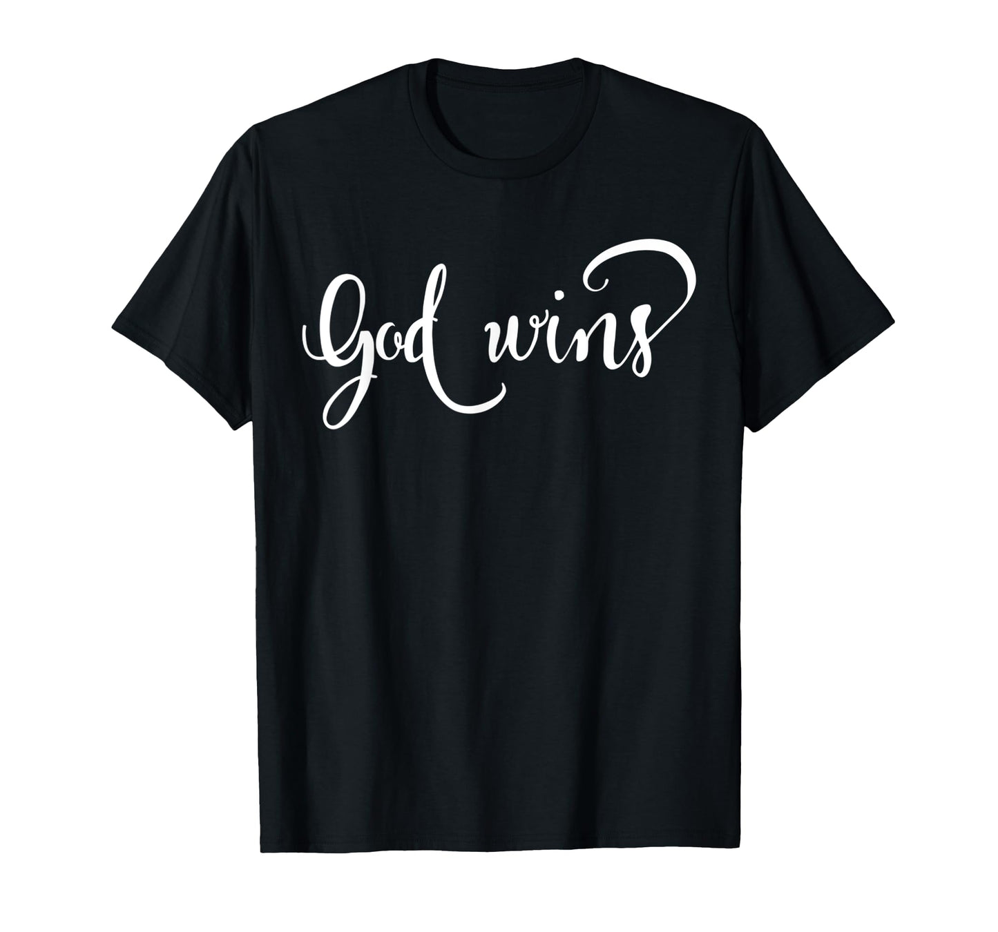 Funny God Wins Christian Cross Religious Bible Verse T-Shirt