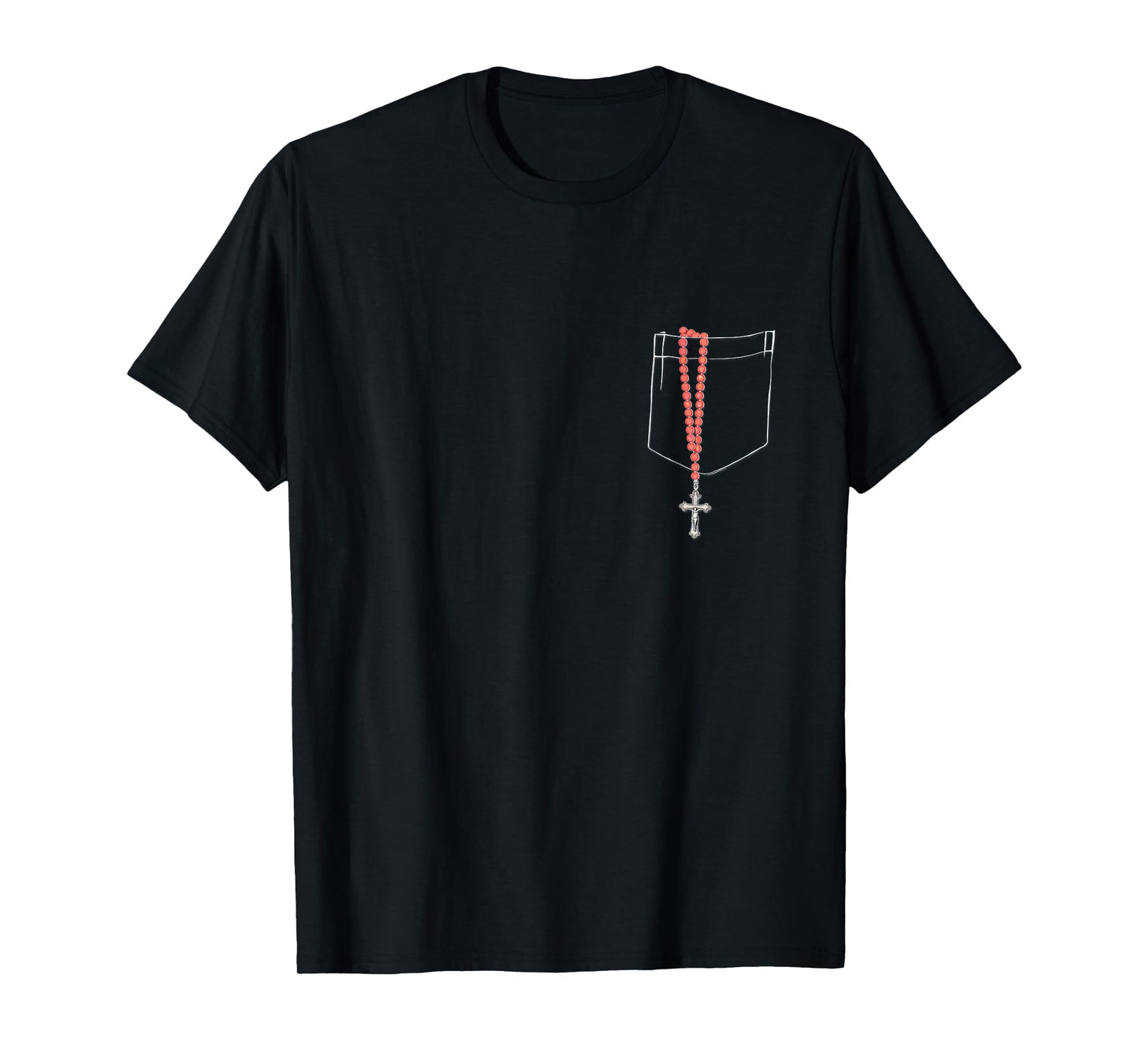 Pocket Rosary Pray the Rosary Catholic T-Shirt