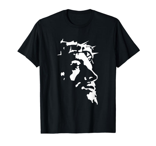 Jesus Christ Face With Crown Of Thorns God Bible T-Shirt