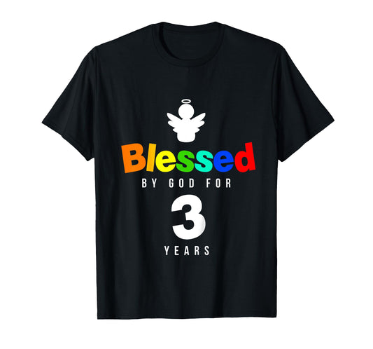 3rd Birthday Christian gift Blessed by God for 3 years old T-Shirt