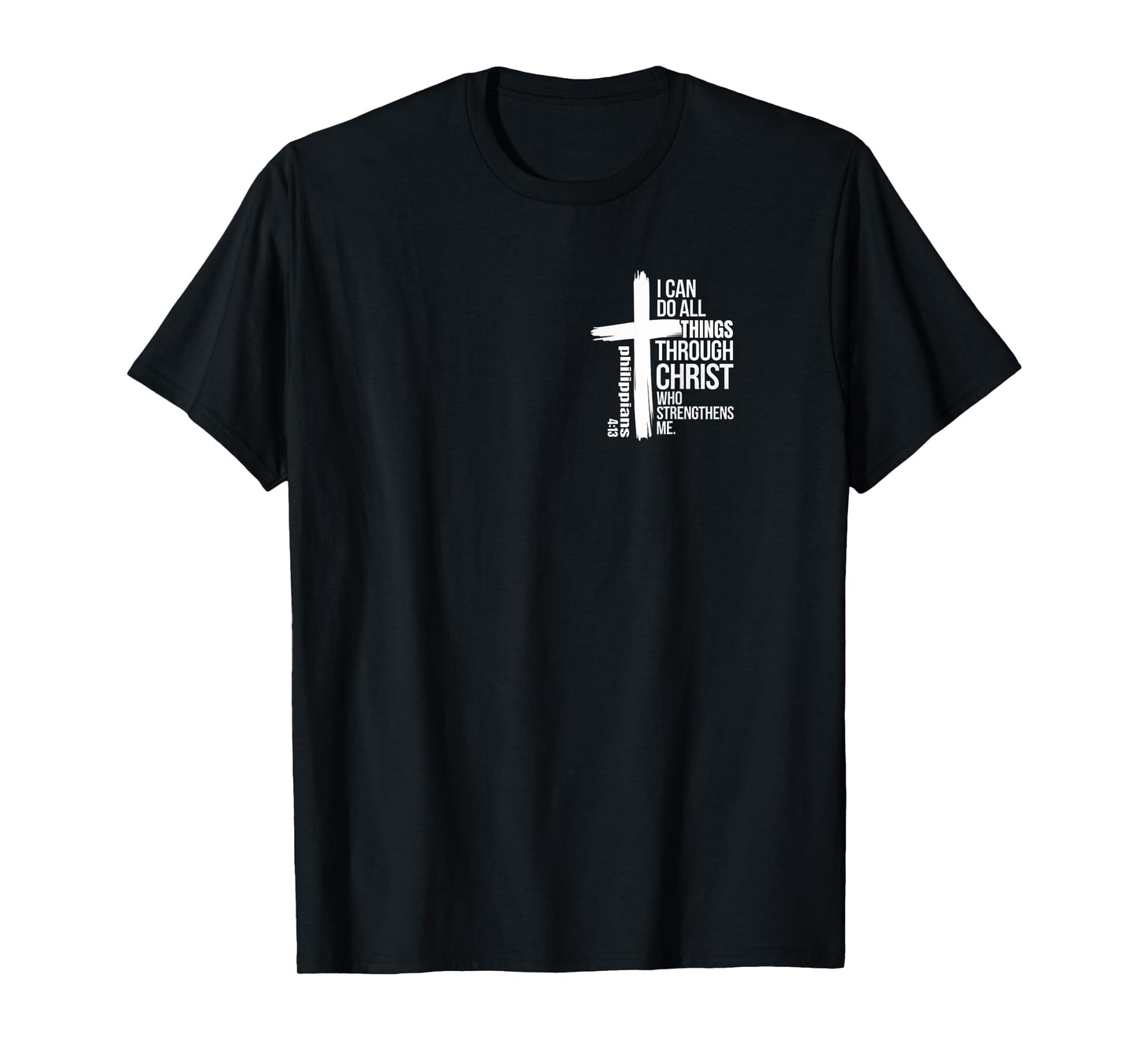 Christian Inspirational Designs LTD Christian T-Shirt, Unisex-Adults & Kids, Black, Small, Short Sleeve, Modern Graphic, Round Neck, Cotton, Polyester Blend
