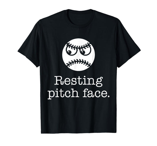 Resting Pitch Face Funny Baseball T-Shirt