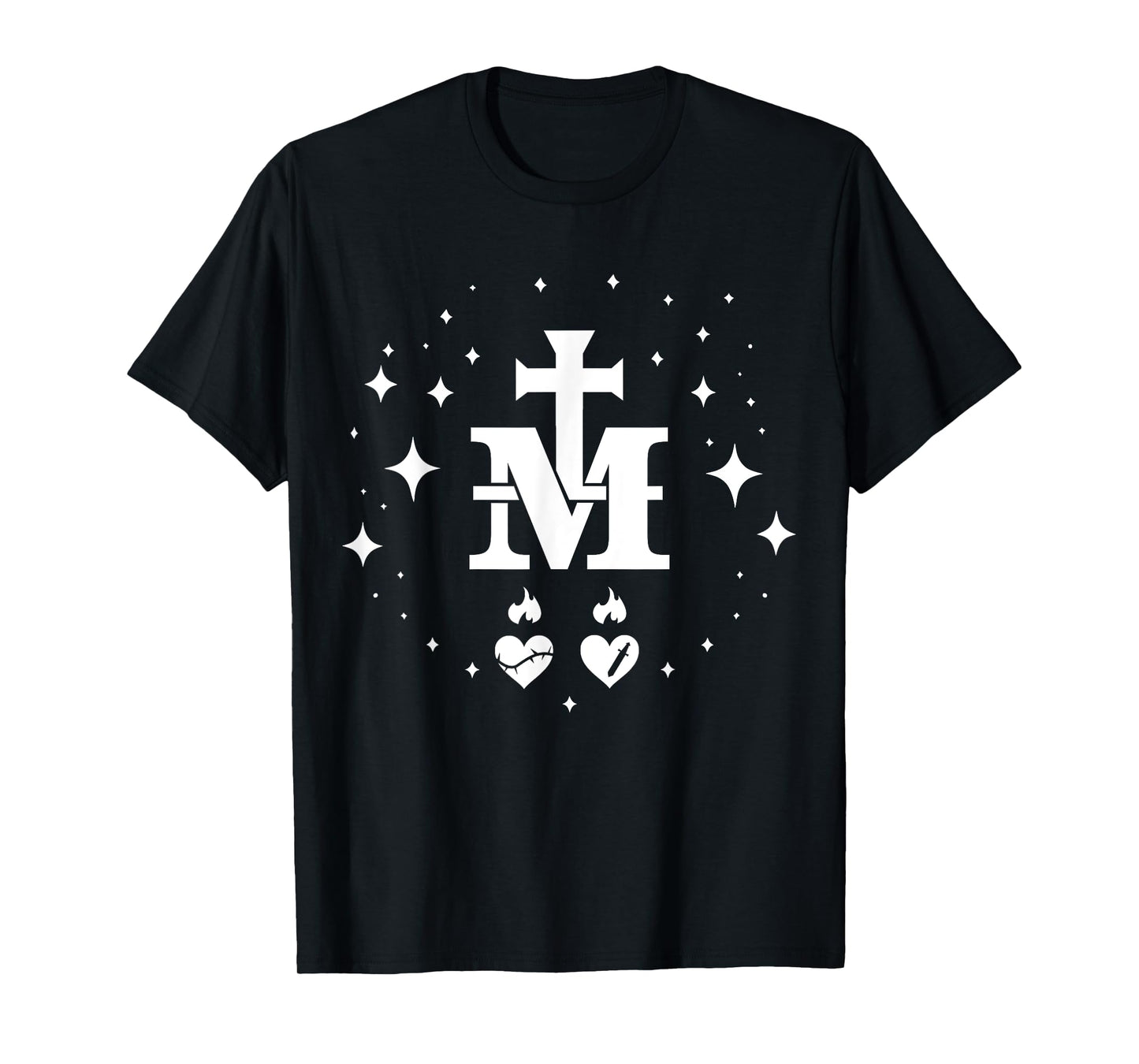 Miraculous Medal - Catholic Virgin Mary Holy Heart T-Shirt