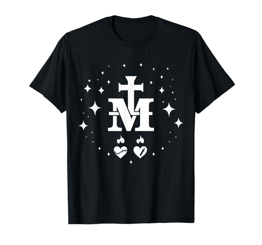 Miraculous Medal - Catholic Virgin Mary Holy Heart T-Shirt