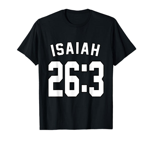 Isaiah 26:3 Sports Jersey Christian Faith Motivation Apparel T-Shirt