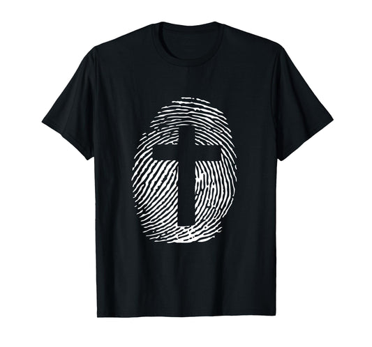 Formed in His Image of Jesus Cross Thumbprint Art T-Shirt