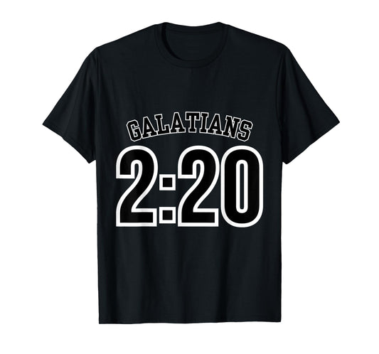 Galatians 2:20 Sports Jersey Christian Scripture Design T-Shirt