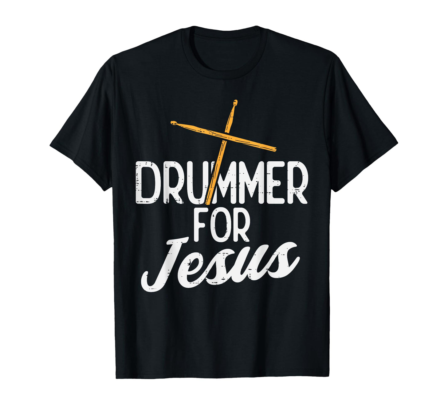 Drummer For Jesus God Drumming Christian Men Women Kids T-Shirt