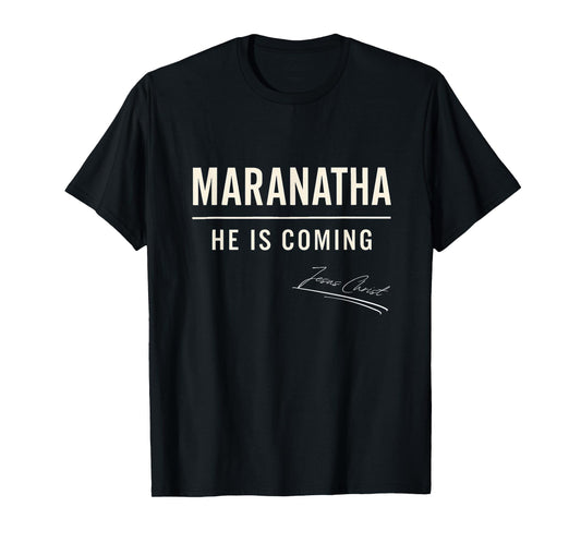 Jesus Is Comming Maranatha Christian Bible Spiritual Vintage T-Shirt