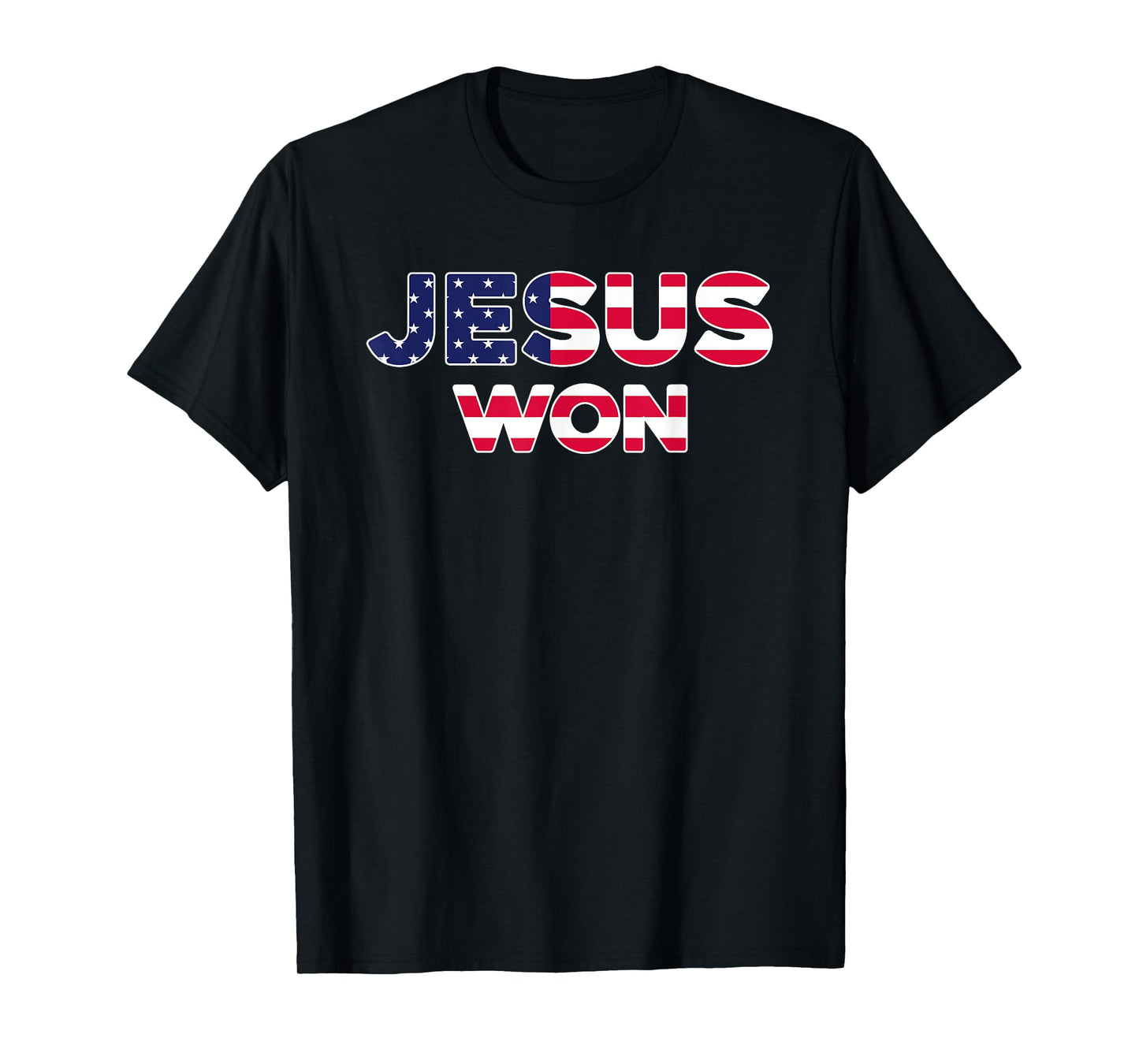 Jesus Won American Flag Christian Faith Spiritual T-Shirt