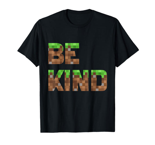 Be Kind Boys Teens Kids Pixel Video Game Kindness T-Shirt