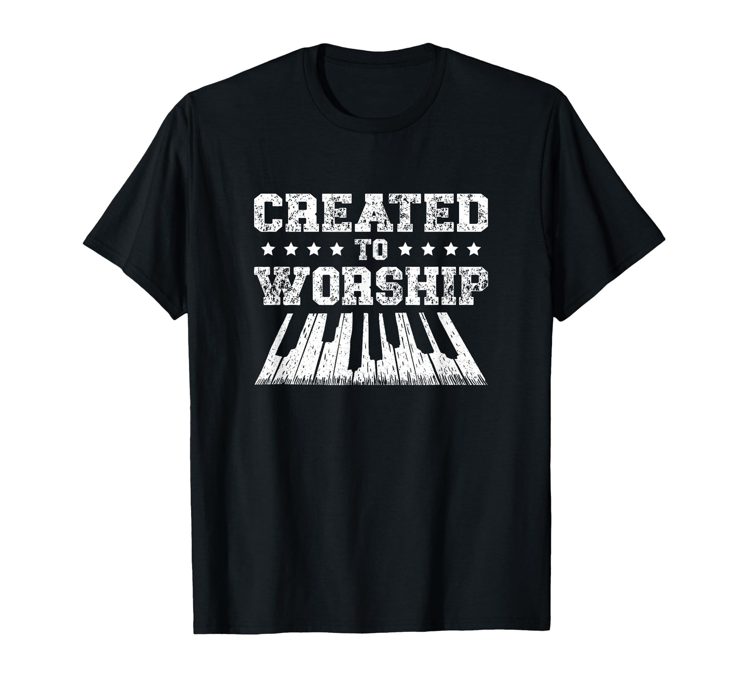 Created To Worship Piano Player Christian Believer T-Shirt