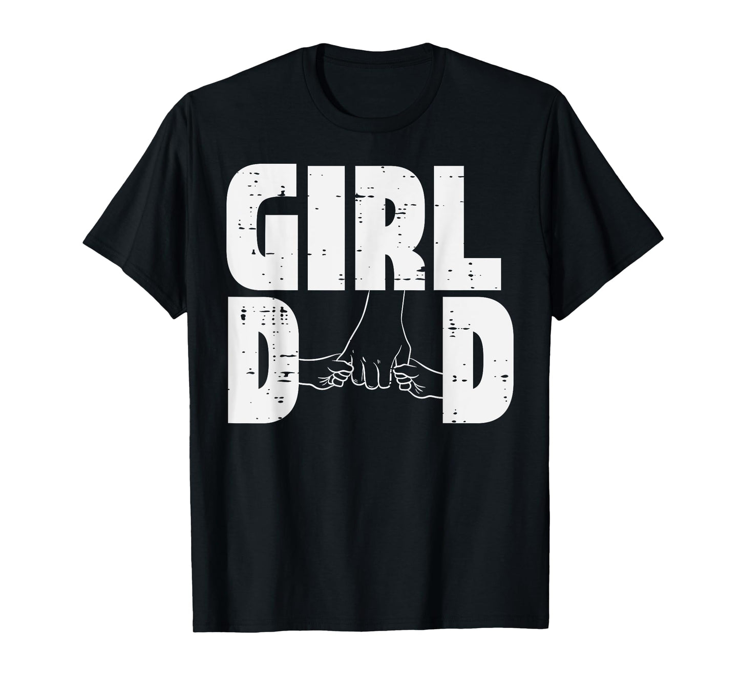 Fathers Day Girl Dad Hold Hands Cute Daddys Daughter Papa T-Shirt