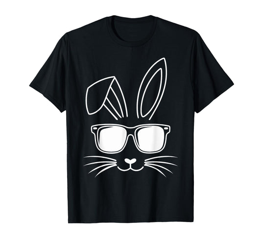 Cool easter bunny face with sunglasses T-Shirt