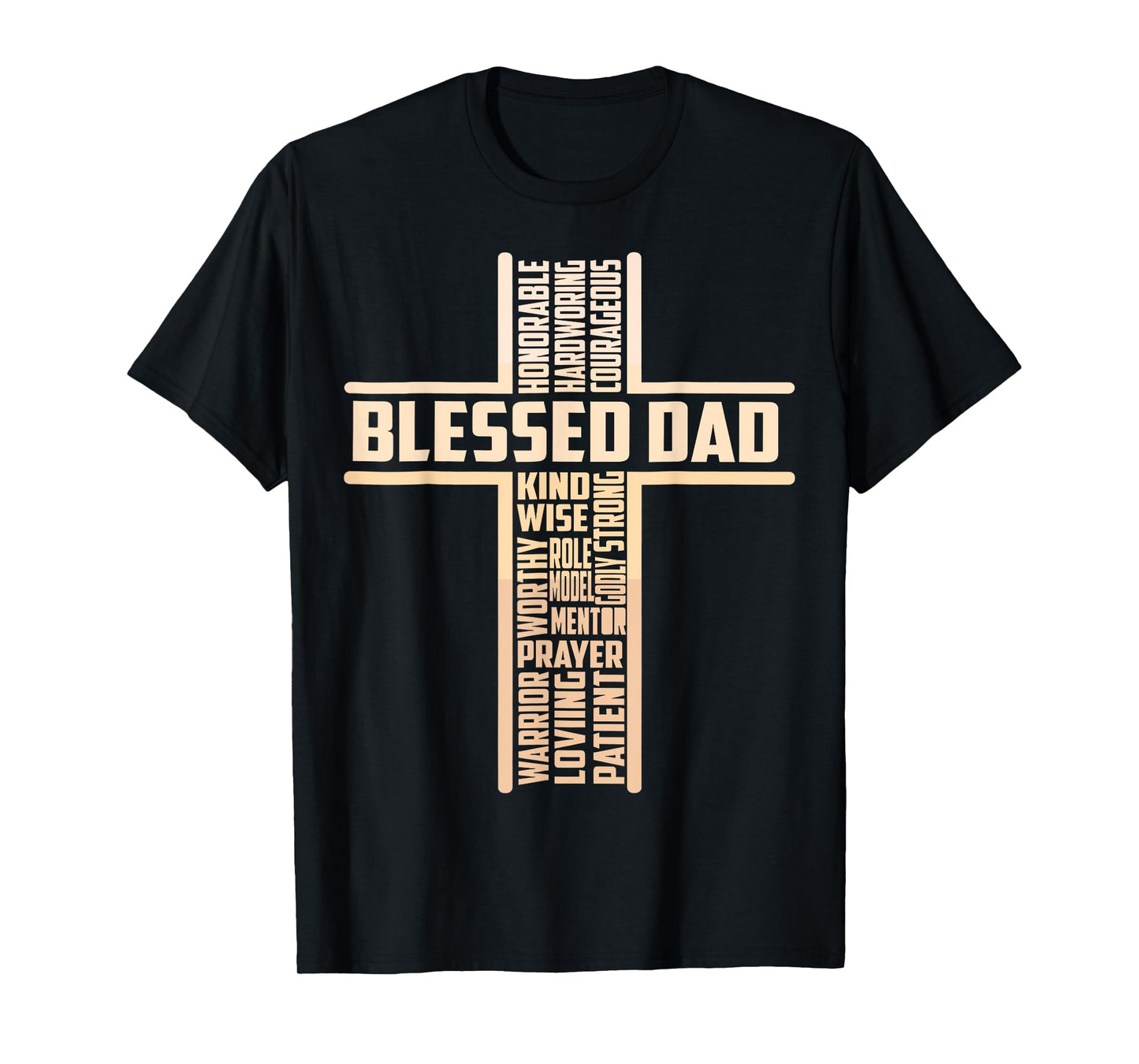 Blessed Dad Fathers Day Cross Christian Papa T-Shirt