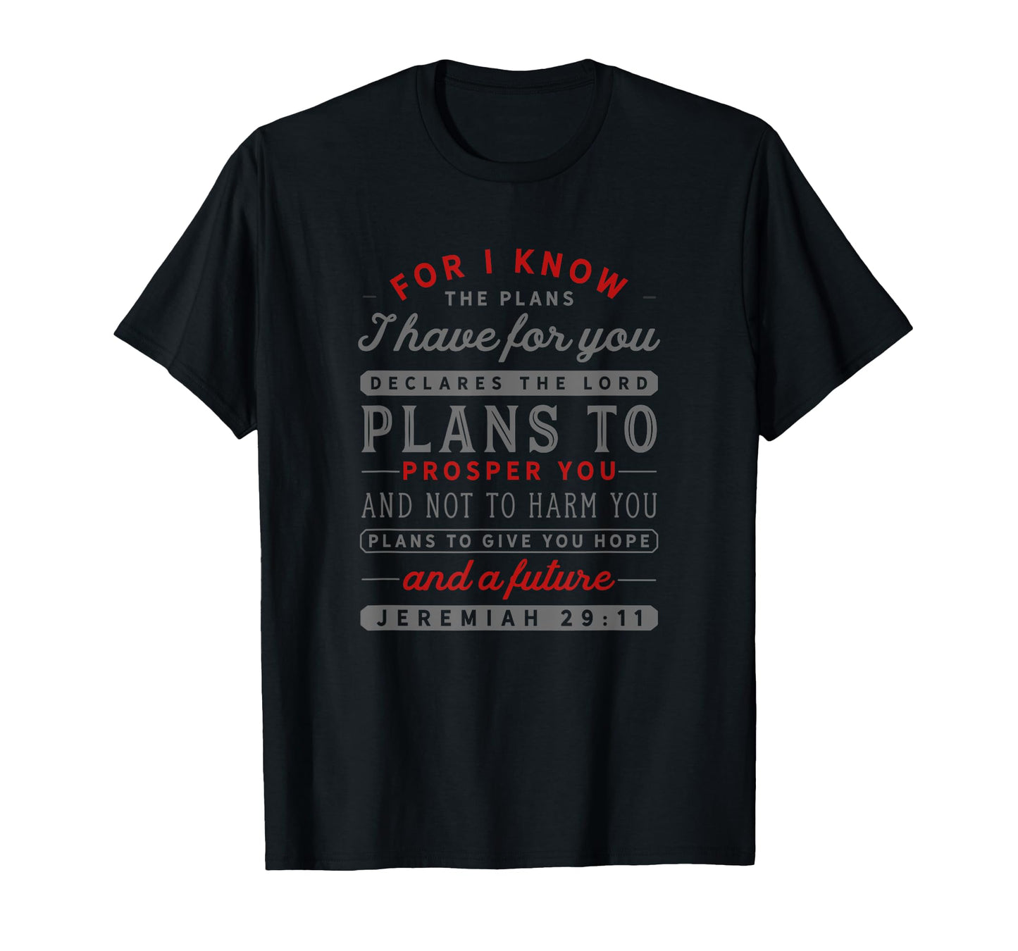 Christian T Shirts Jeremiah 29 11 Hope Bible Verse Tshirt T-Shirt