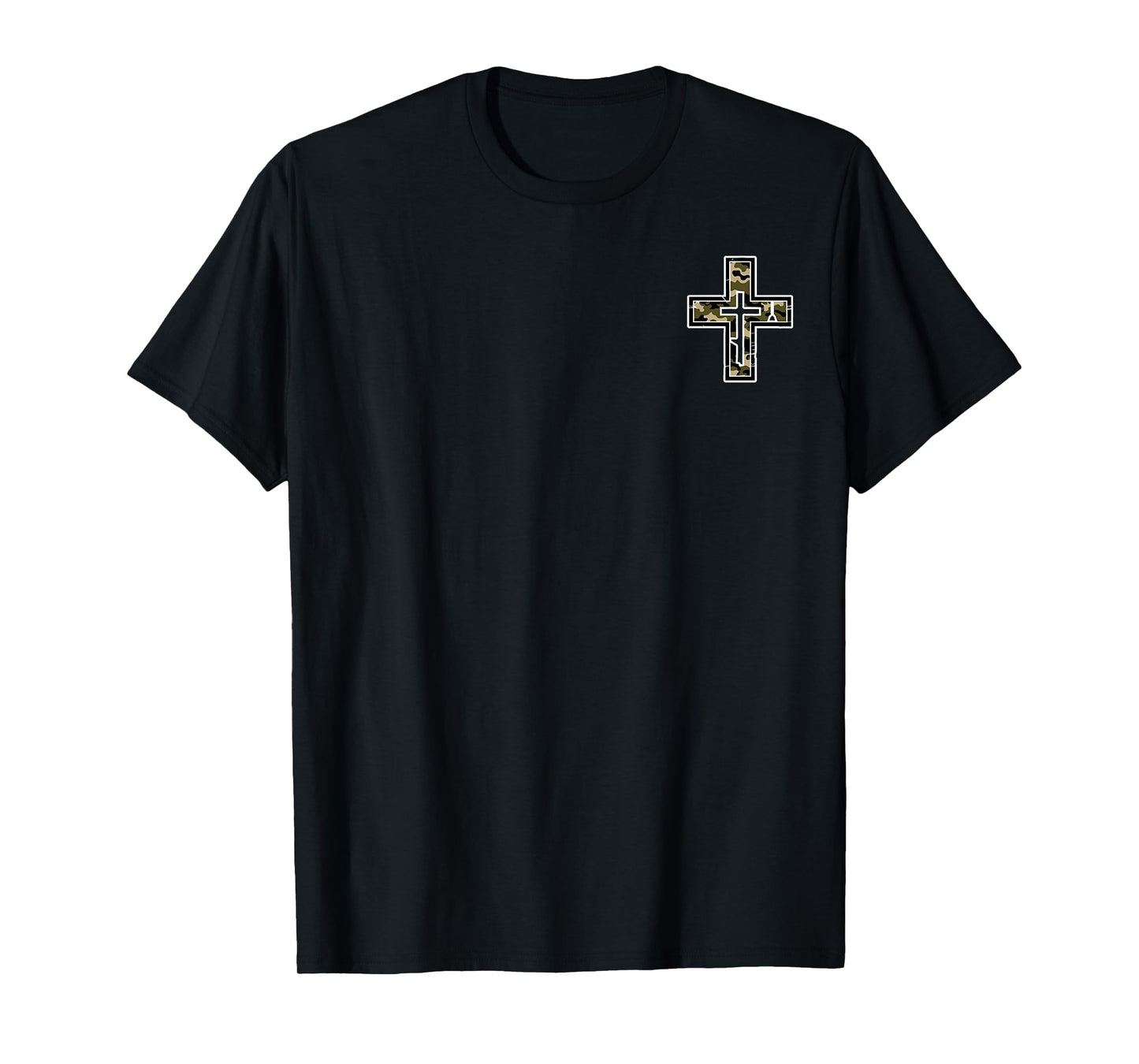 Hunting Fishing Cross Camo Faith Christian Fisherman Hunter T-Shirt