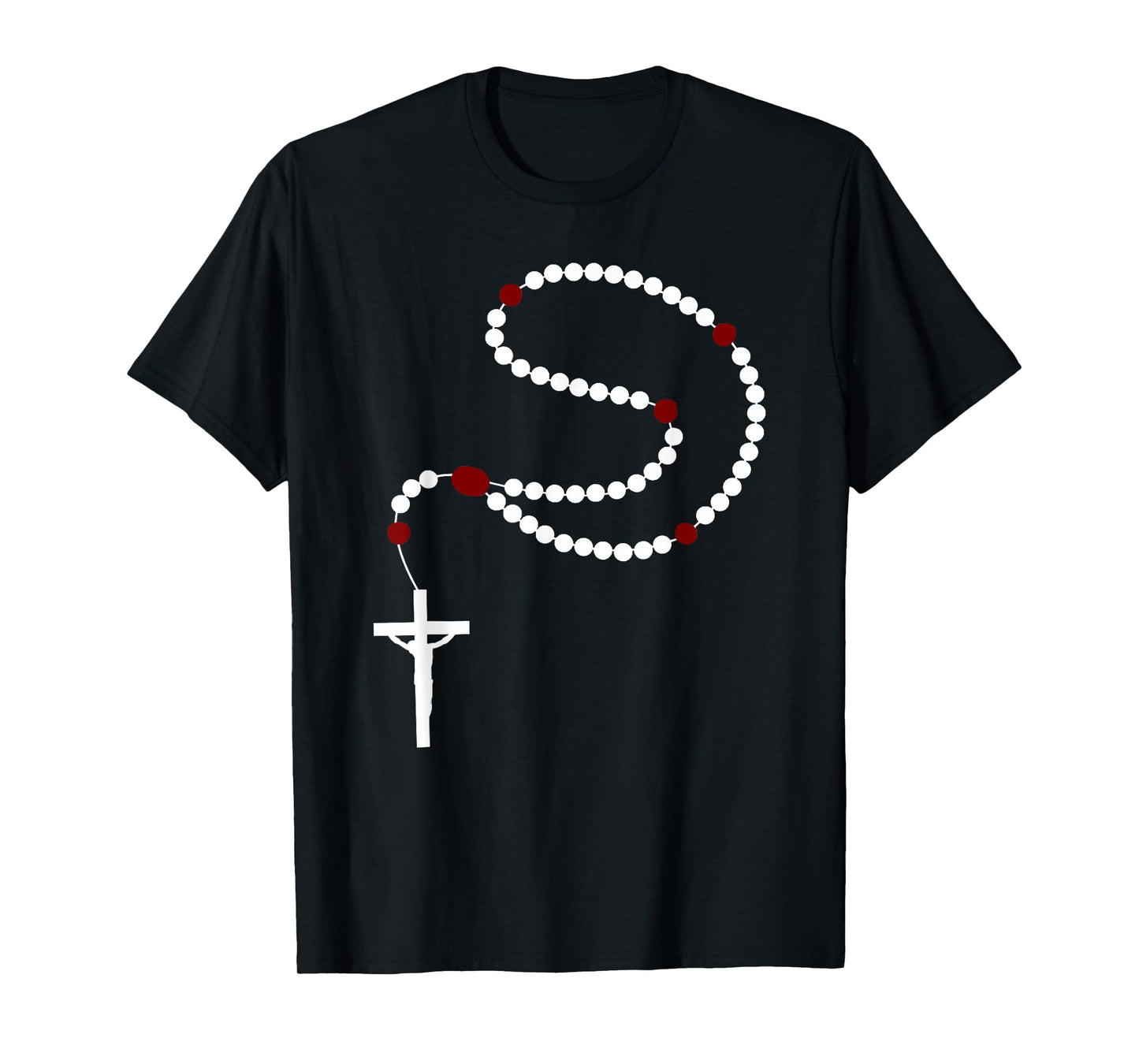 Catholic Rosary Beads Crucifix Christian Faith T-Shirt