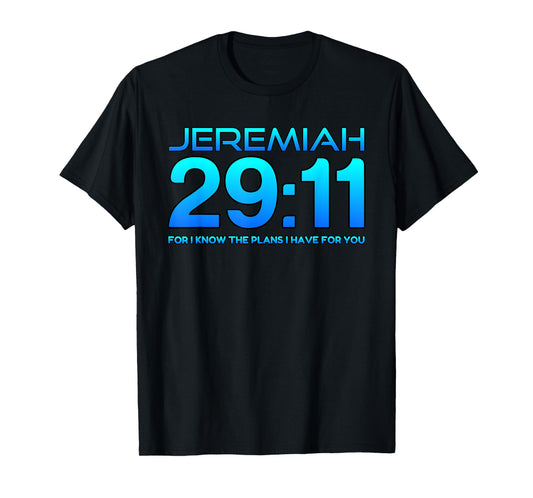 Jeremiah 29:11 Christian Bible Verse T-Shirt