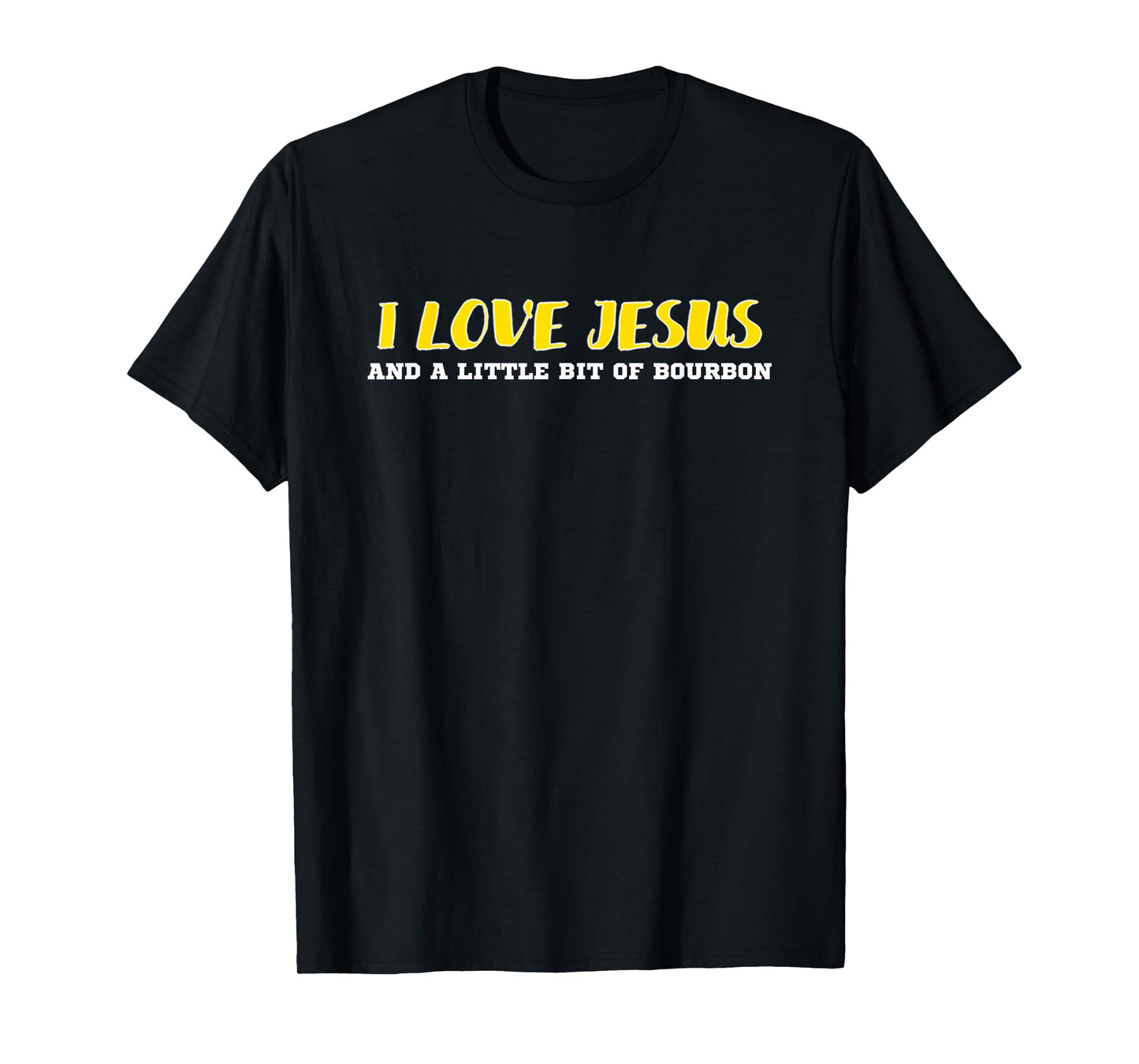 Funny Christian I Love Jesus & Bourbon Whiskey Faith T-Shirt
