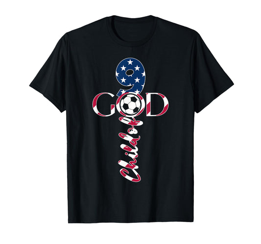 JESUS 9 YEARS CHILD OF GOD SOCCER 9TH BIRTHDAY T-Shirt
