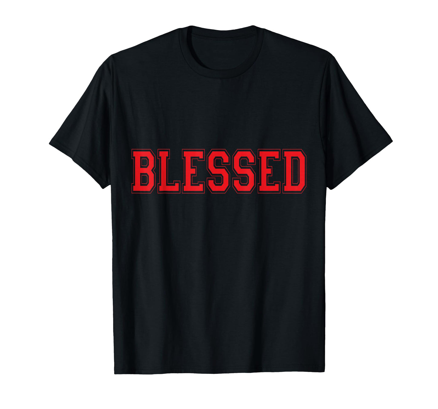 Christian T Shirts Blessed (Red) T-Shirt