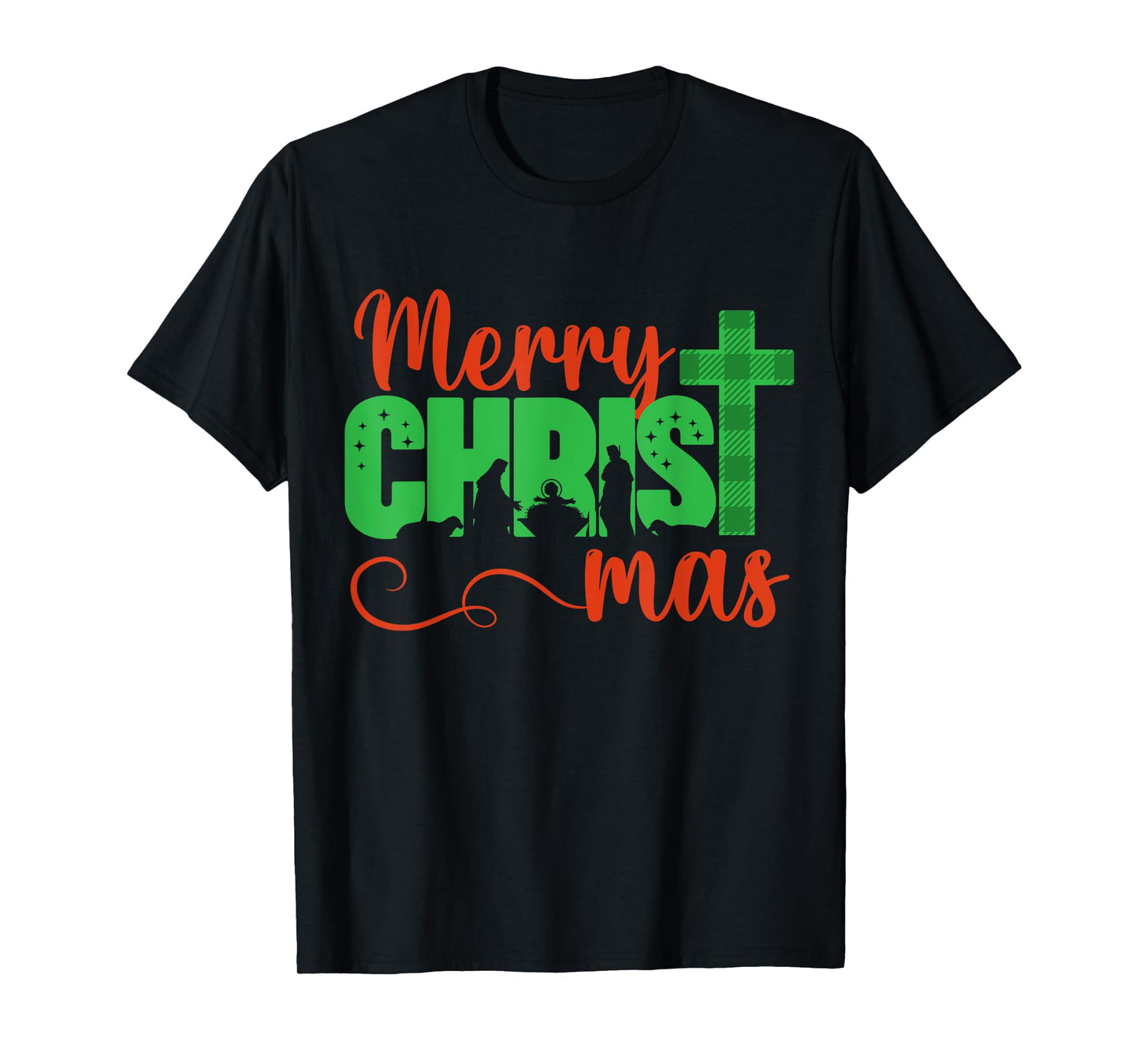 Merry Christ Mas Christian Christmas Jesus Christmas Family T-Shirt