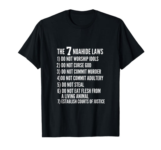 Noahide 7 Laws religion Faith Noahide Apparel Noahides T-Shirt