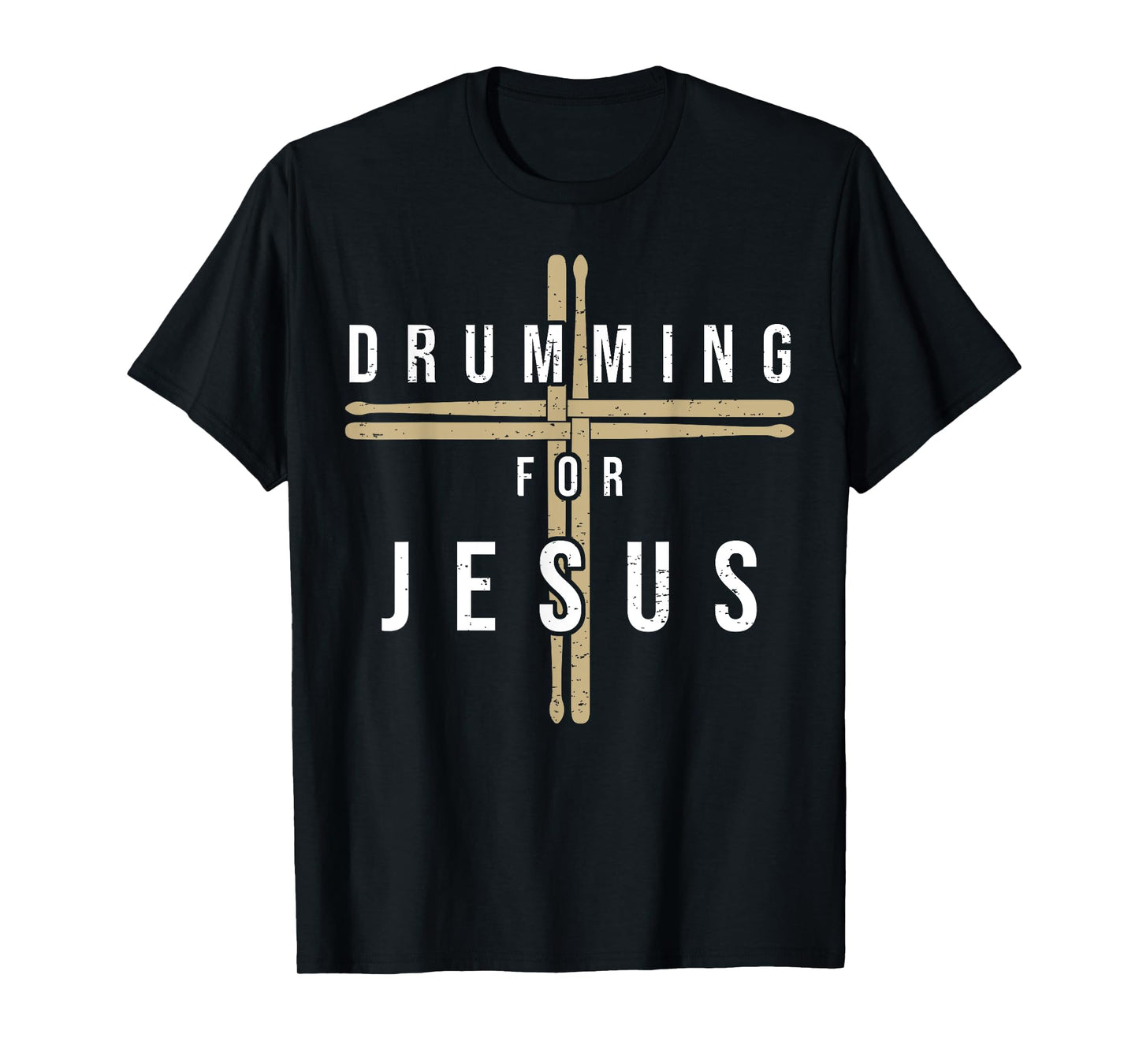 Drummer Drumming Drums Percussion I Jesus Christian Church T-Shirt