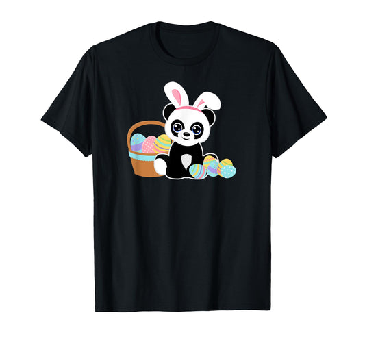Easter Bunny Ears Panda Lover Cute Easter Eggs Funny Graphic T-Shirt