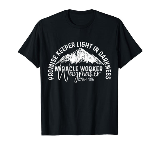 Waymaker Promise Keeper Miracle Worker Christian Bible Verse T-Shirt