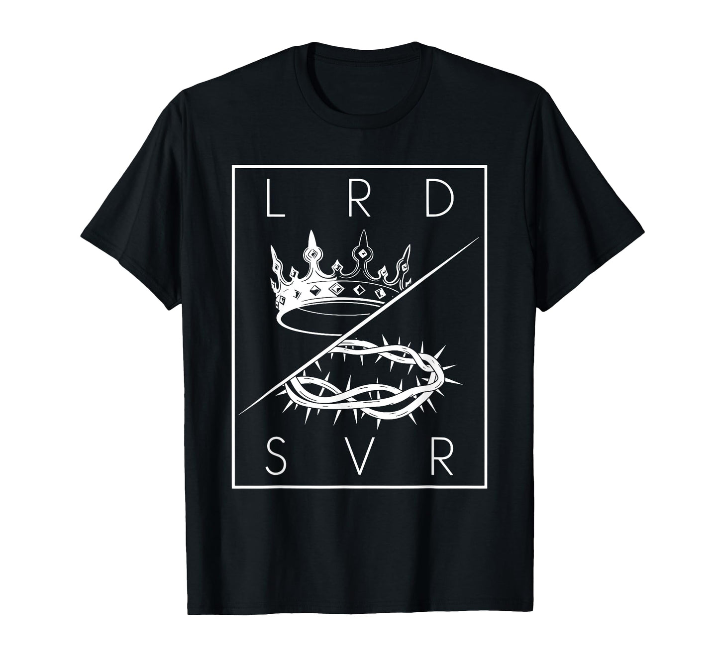 Crown Thorn Monochrome LRD SVR Symbolic Religious Art T-Shirt