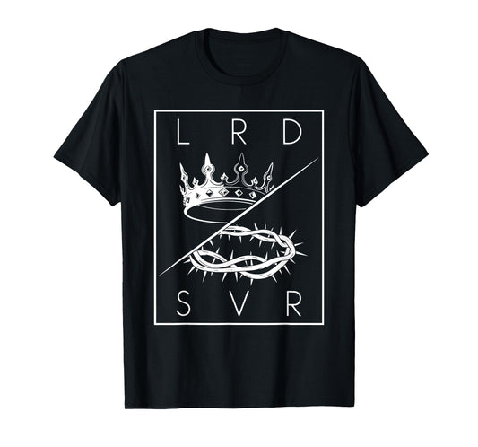 Crown Thorn Monochrome LRD SVR Symbolic Religious Art T-Shirt
