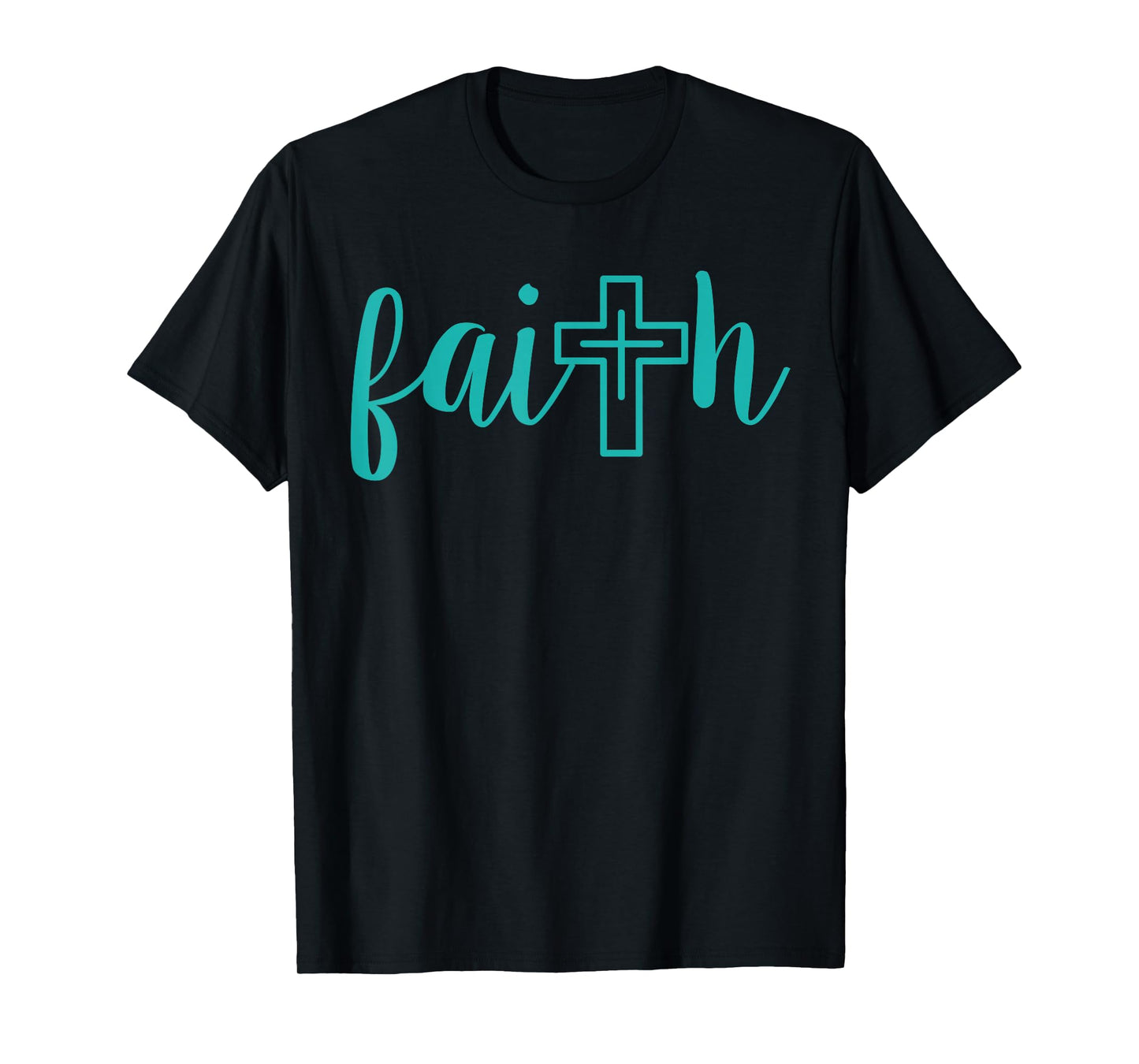 Christian Faith Teal Cross Bible Study Thank You Gift T-Shirt