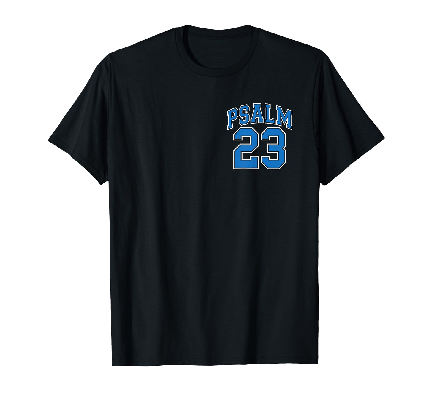 Psalm 23 Lord is My Shepherd, Royal Blue (Front Back Design) T-Shirt