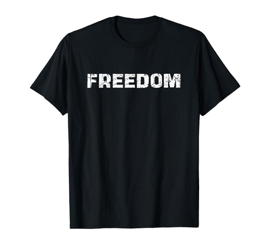 Freedom Bold Minimalist Design Free Nation T-Shirt