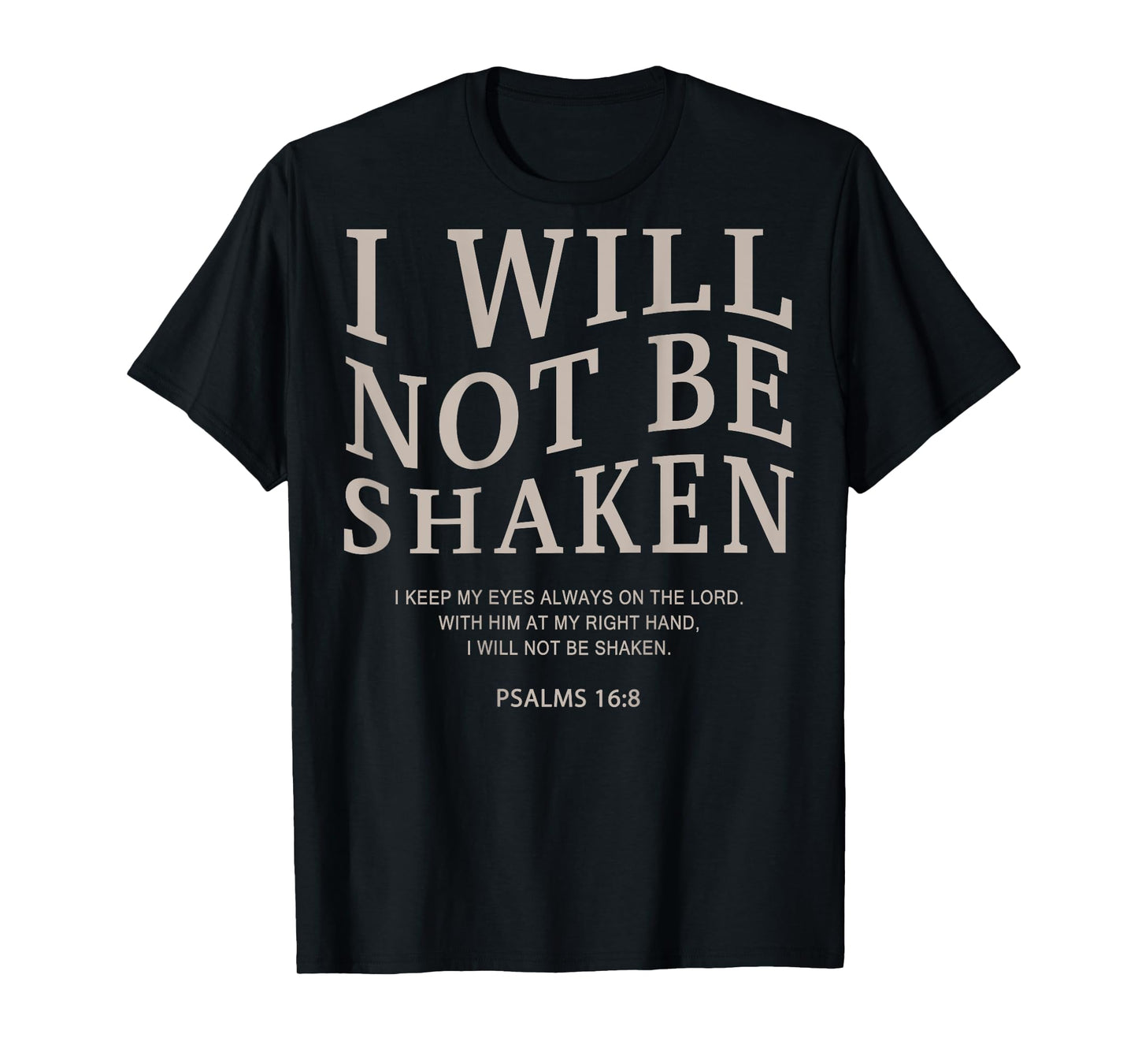 Youth I Will Not Be Shaken Christian Teen Girl Women Jesus T-Shirt