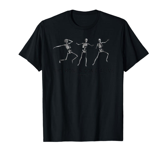 Dancing Skeleton Bible Verse Dry Bones Come Alive Christian T-Shirt