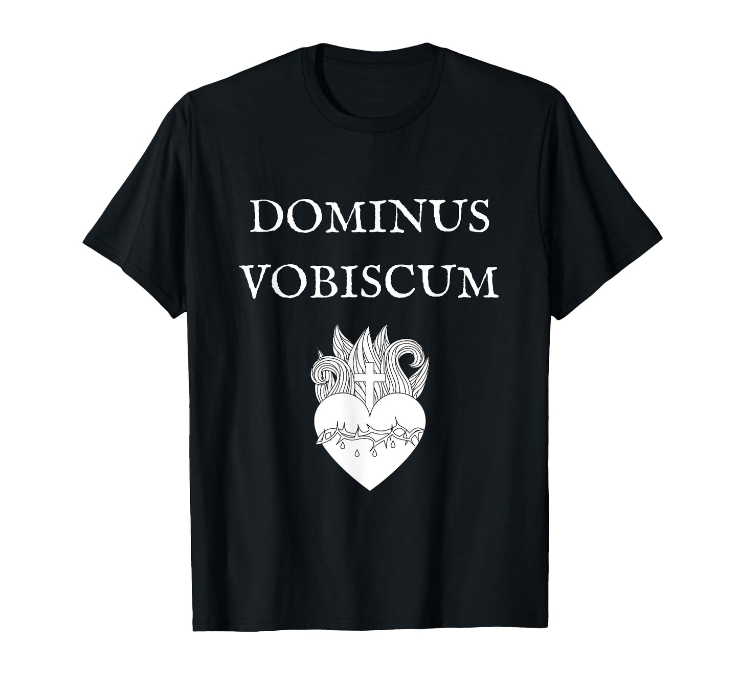 Dominus Vobiscum Traditional Latin Catholic Sacred Heart T-Shirt