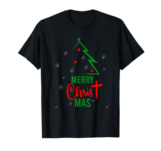 Merry Christ Mas Christmas Christian Jesus Religious Holiday T-Shirt