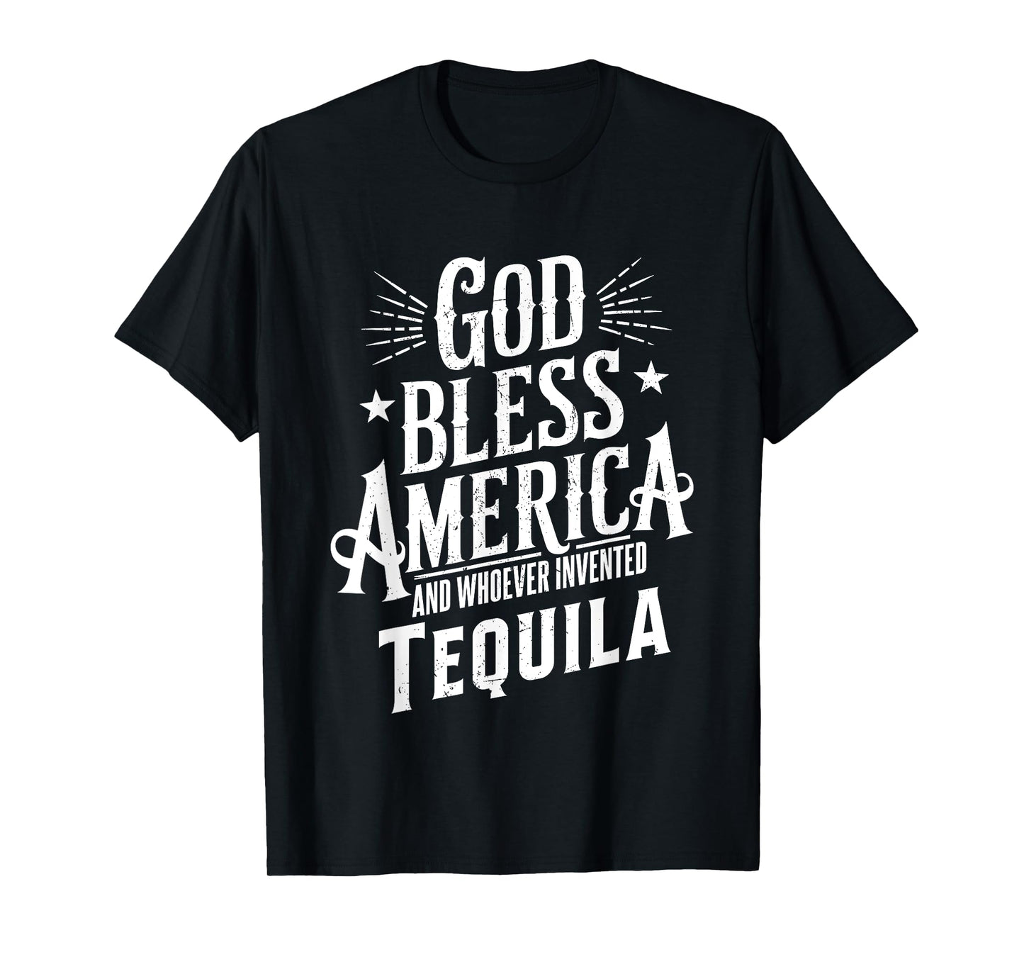 God Bless America And Tequila Funny Drinking Meme Quotes T-Shirt
