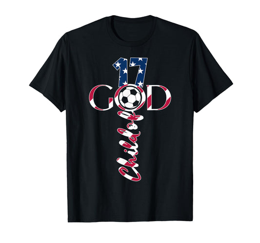 JESUS 17 YEARS CHILD OF GOD SOCCER 17TH BIRTHDAY T-Shirt