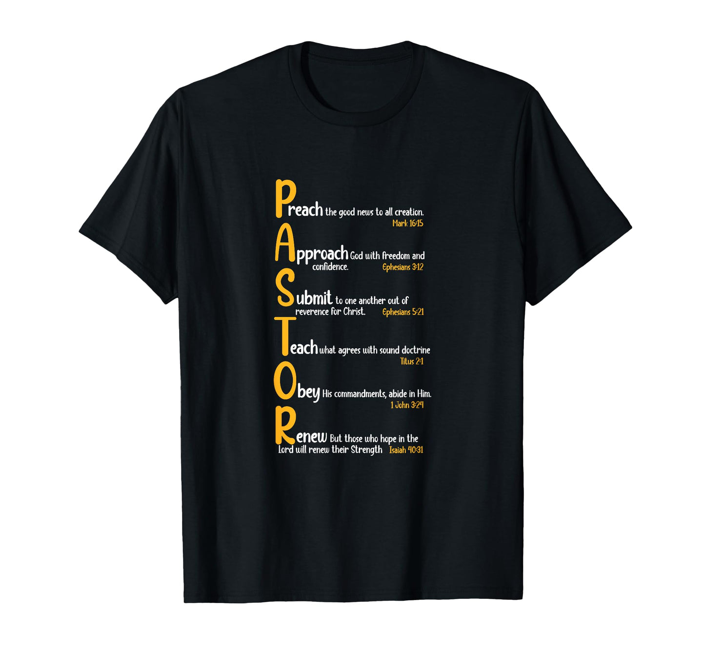Pastor Preacher Minister Clergy Bible Verse Definition T-Shirt